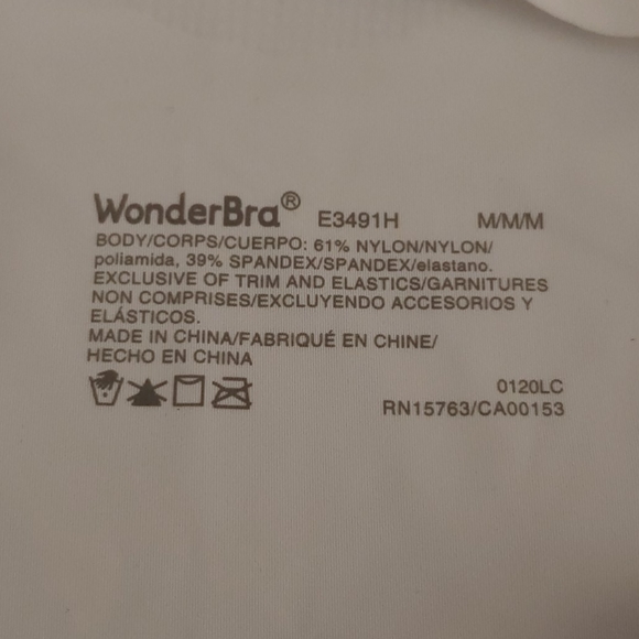 New Hanes Wonder Bra White size Medium #E3491H - Picture 4 of 4